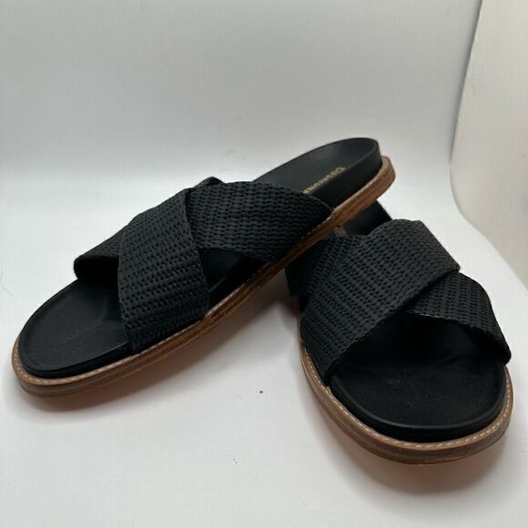 CUSHIONAIRE Women's footbed sandal with +Comfort 8 WIDE BLACK - Picture 7 of 7